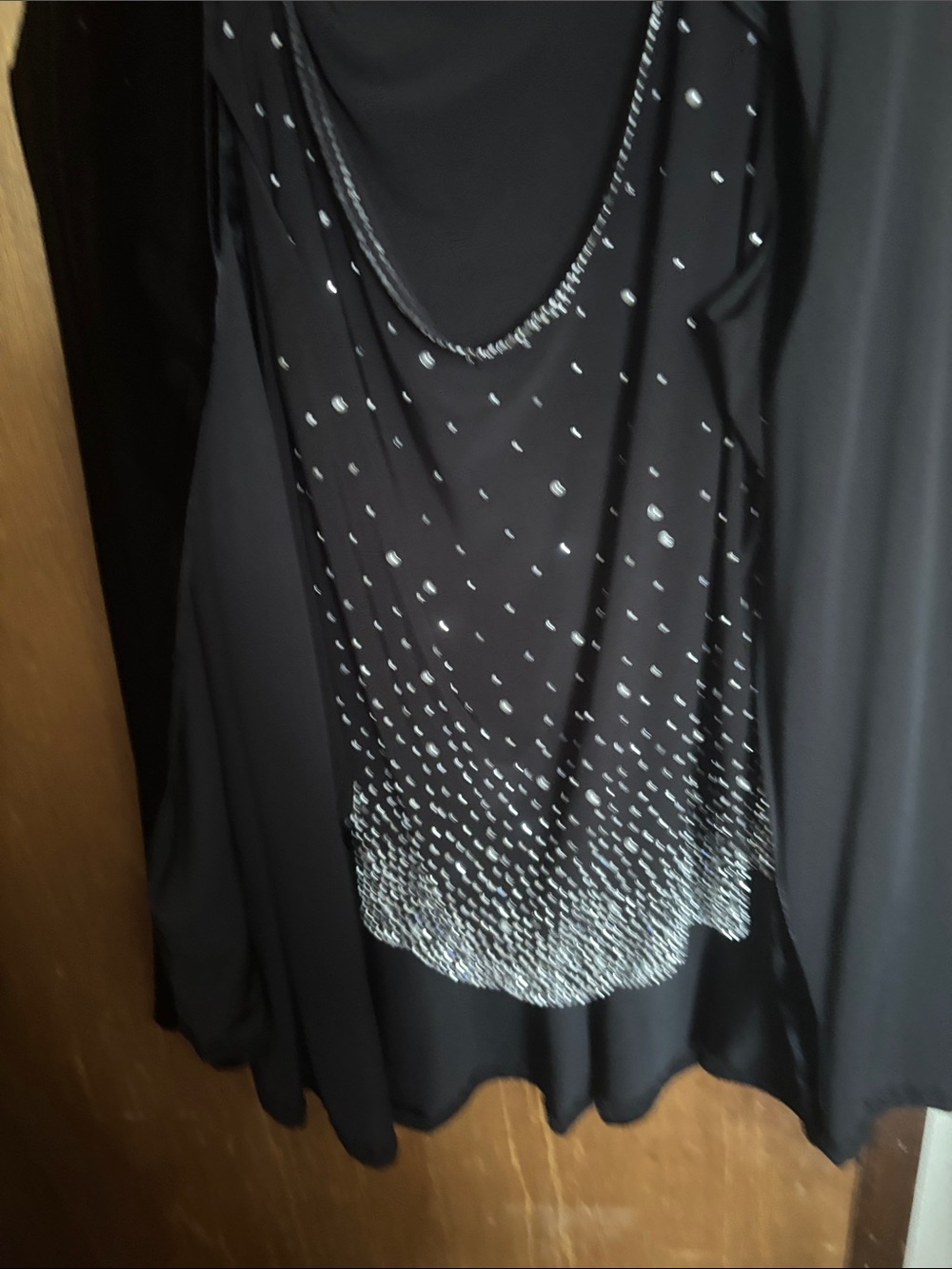 Black Embellished Women's Dressy Top - Sparkle Detail